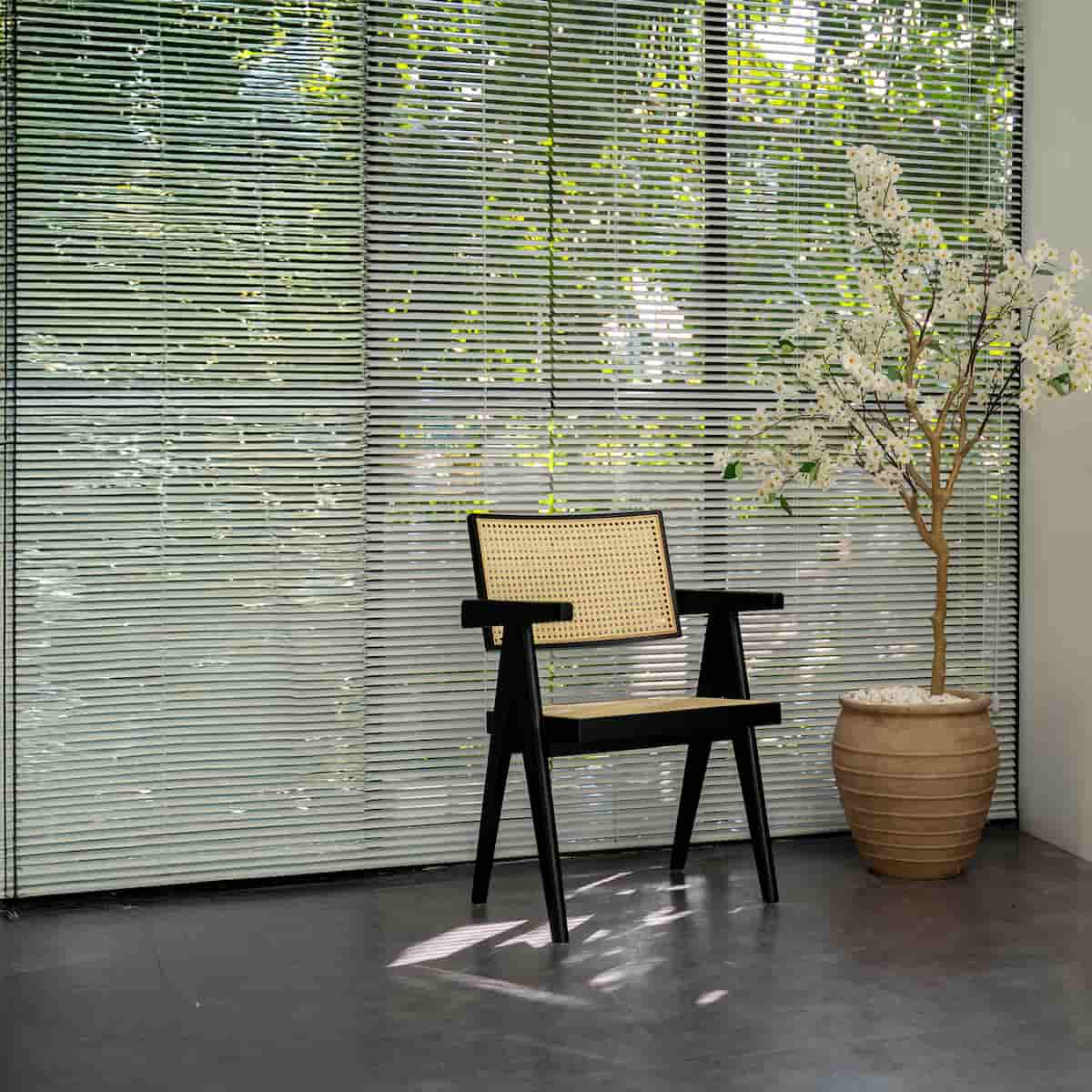 Room 2 - Đơn ghế mây phối cùng hoa mộc lan trắng